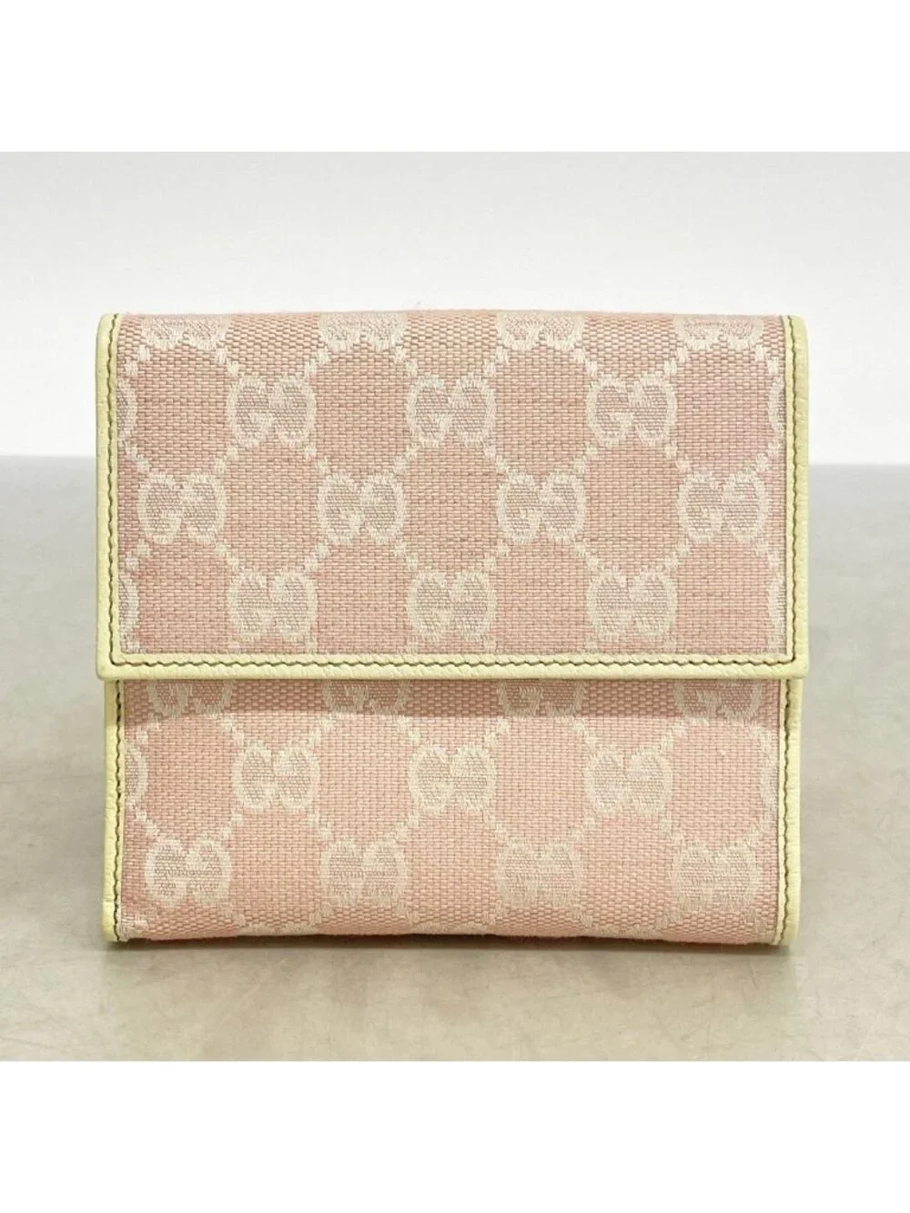 ★SOLD★ Gucci Wallet GG Canvas Abbey Pink Champagne Gold - Picture 8 of 8
